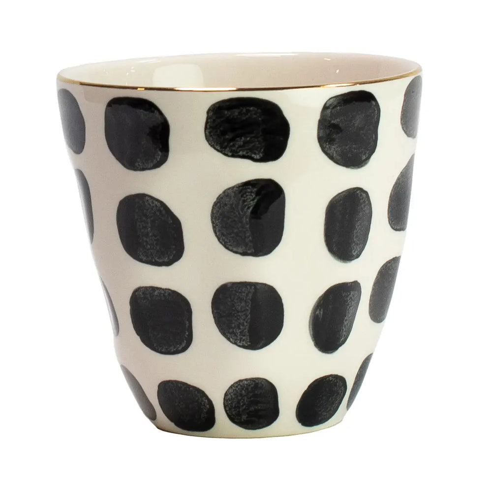 Olsson & Jensen Vigdis Mug Black And White-Gold Olsson & Jensen