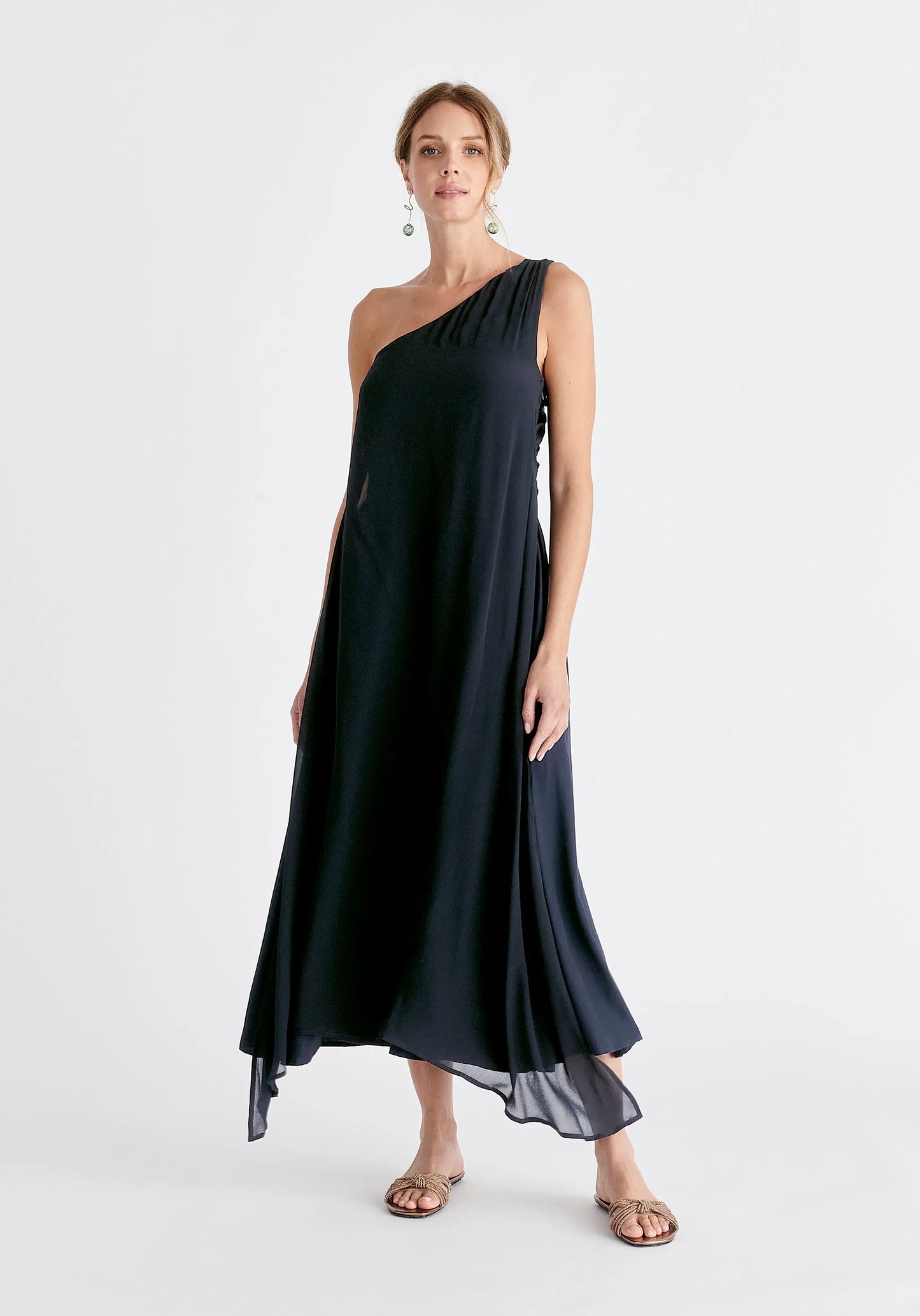 One Shoulder Flowy Dress Paisie