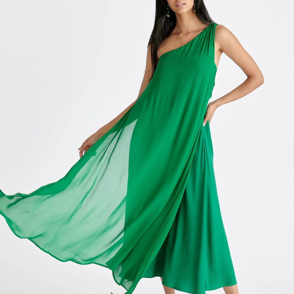 One Shoulder Flowy Dress Paisie