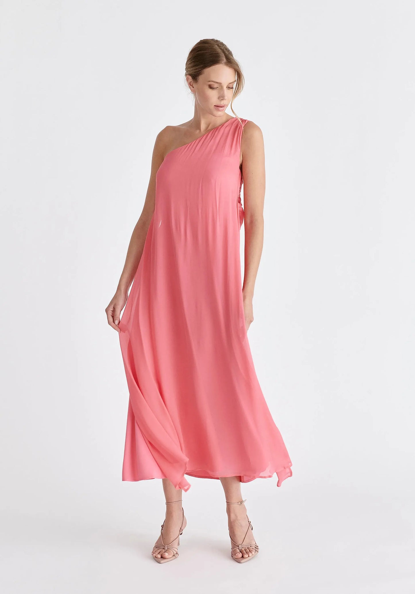 One Shoulder Flowy Dress Paisie