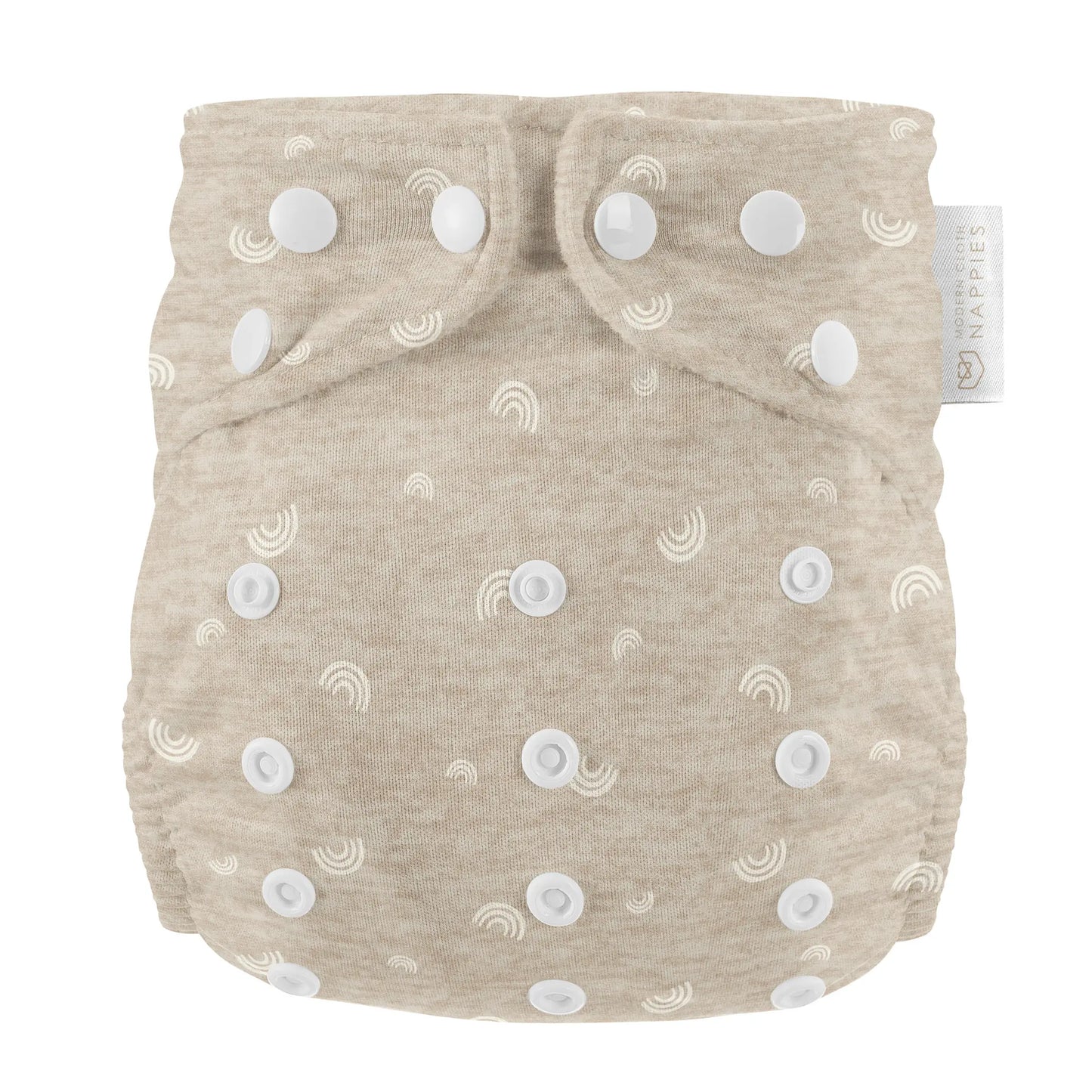 One Size All-In-One Reusable Cloth Nappy - Rainbow Oatmeal Modern Cloth Nappies