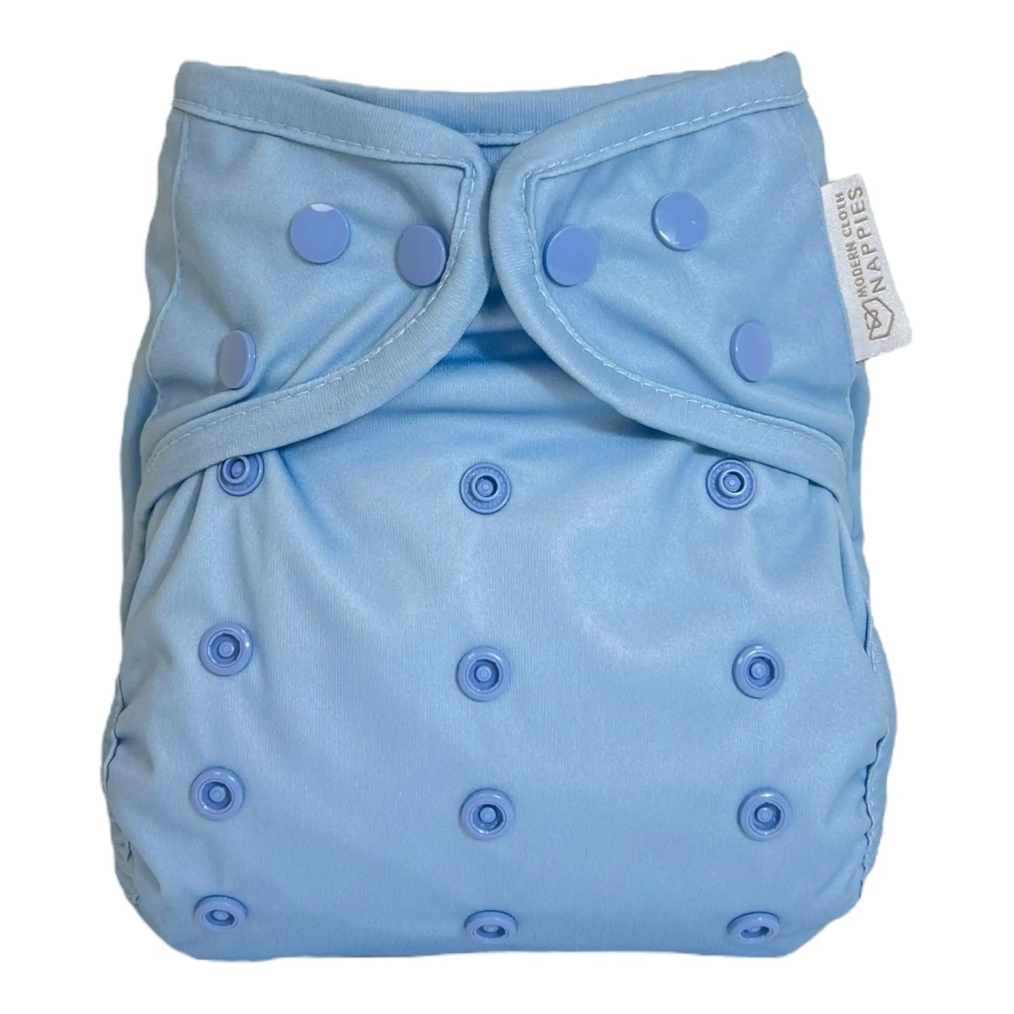 One Size Reusable Cloth Nappy Wrap - Dusty Blue Modern Cloth Nappies
