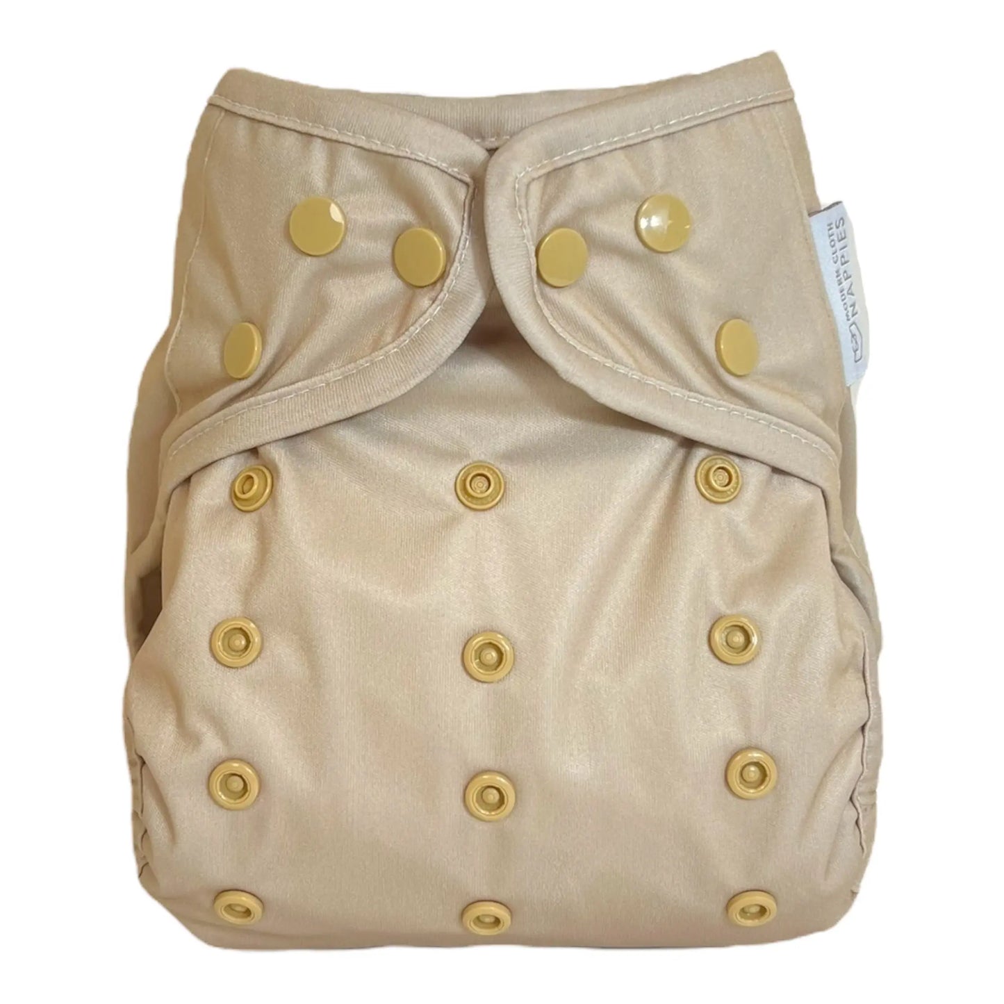 One Size Reusable Cloth Nappy Wrap - Soft Sand Modern Cloth Nappies