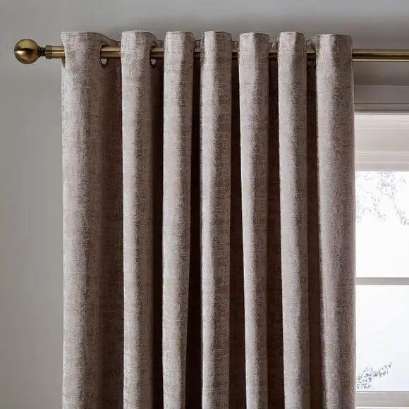 Opulent Chenille Eyelet Curtains Dunelm