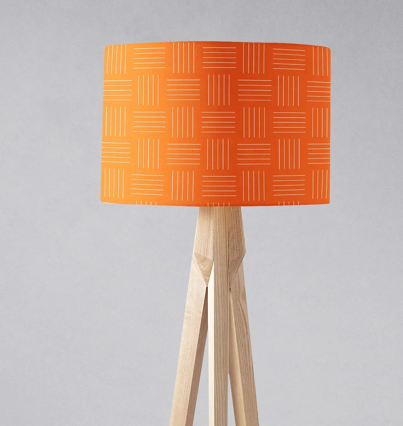 Orange Lines Geometric Contemporary Lampshade, Ceiling or Table Lamp Shade Shadow bright