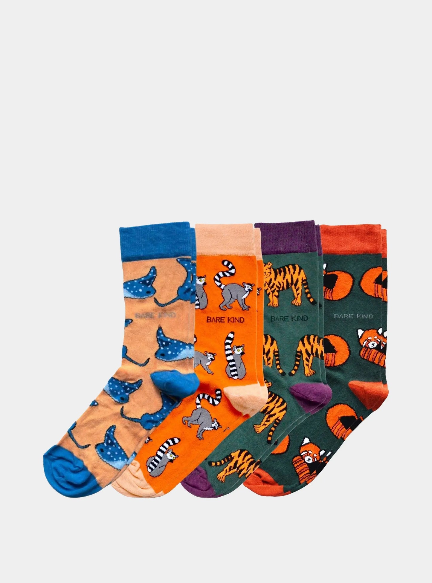 Orange Lover 4 Bamboo Sock Set Bare Kind