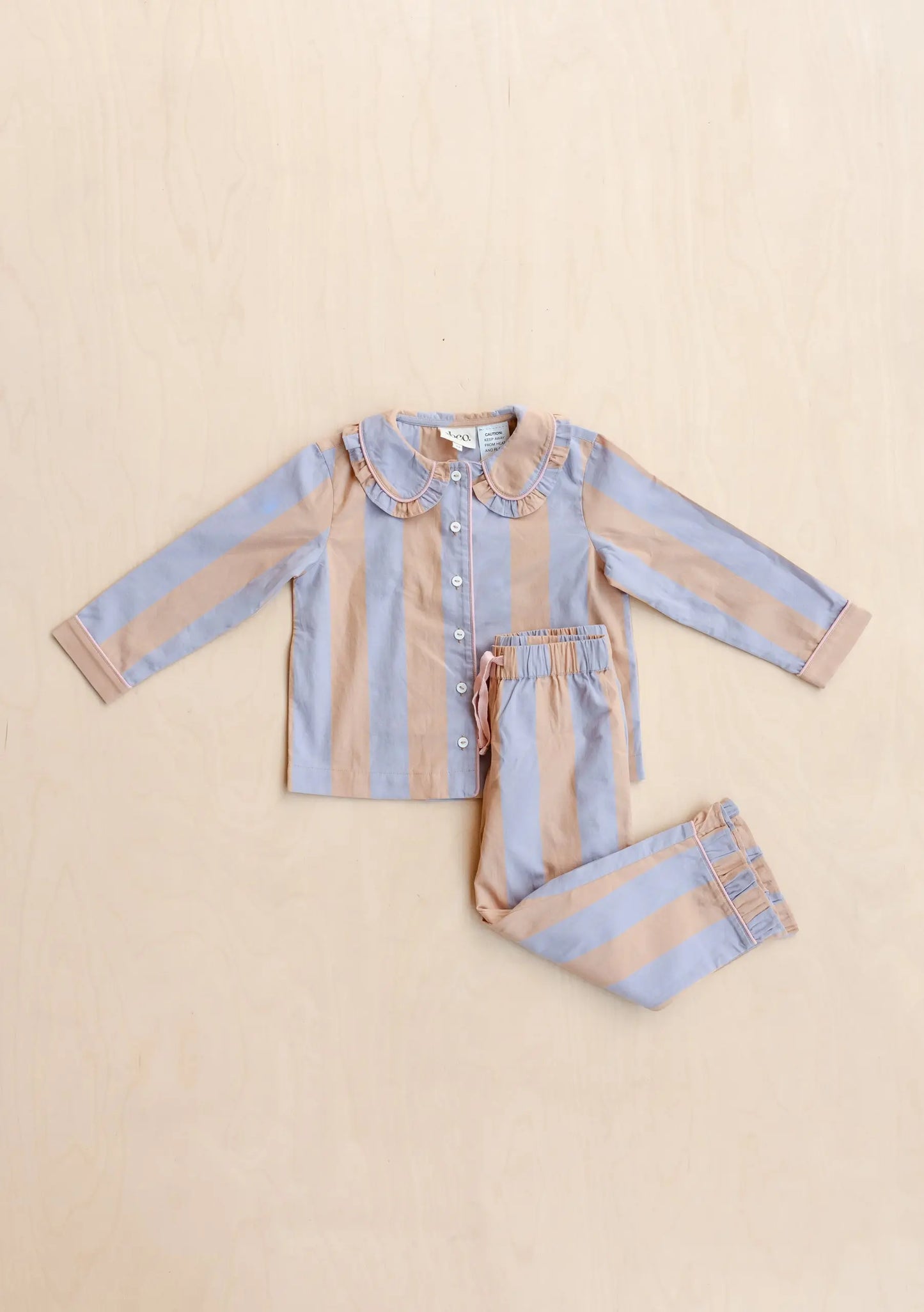 Orange Stripe Cotton Pyjamas TartanBlanketCo