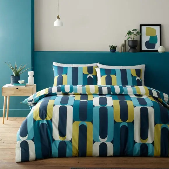 Orea Polycotton Duvet Cover & Pillowcase Set Dunelm