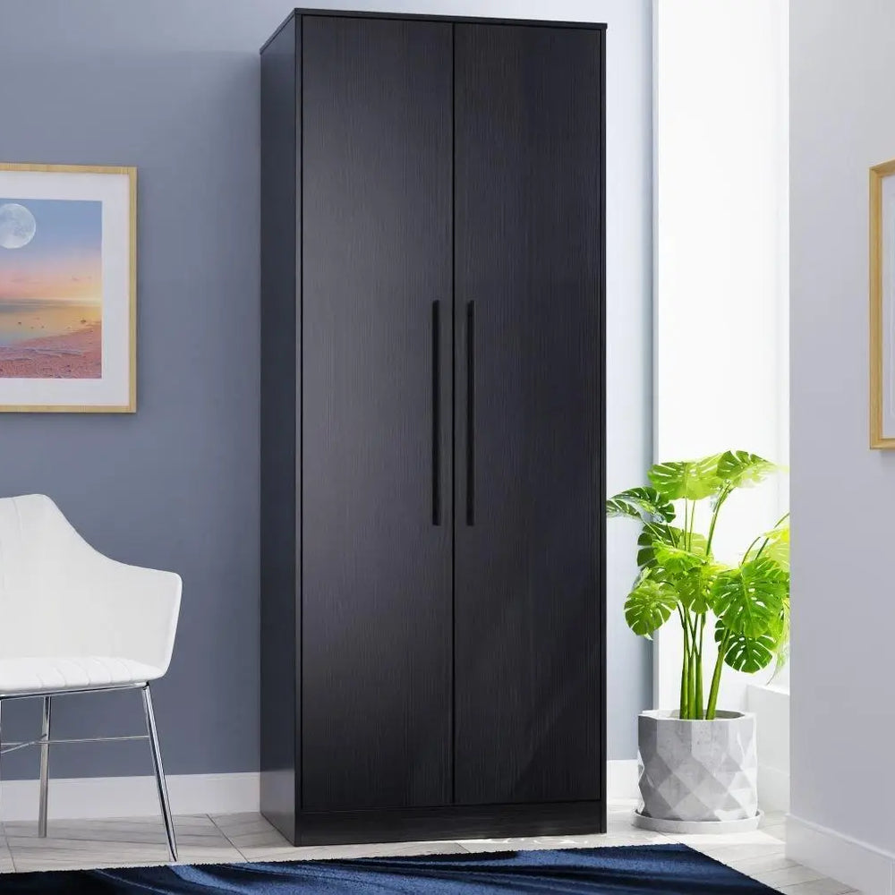 Oregon 2-Door Wardrobe - Black Dreams