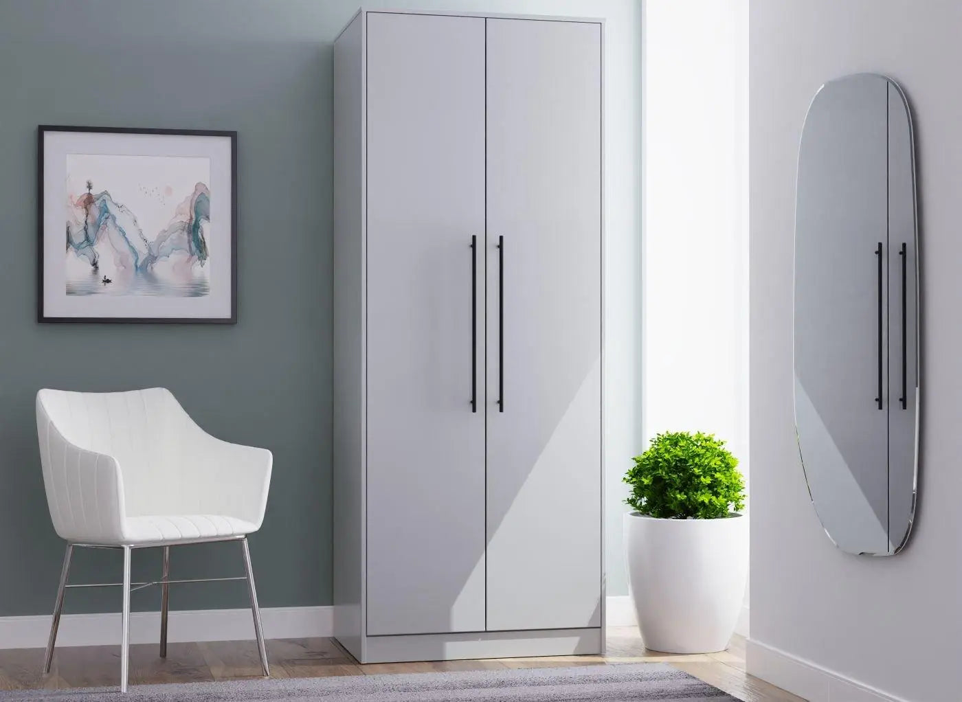 Oregon 2-Door Wardrobe - Grey Dreams