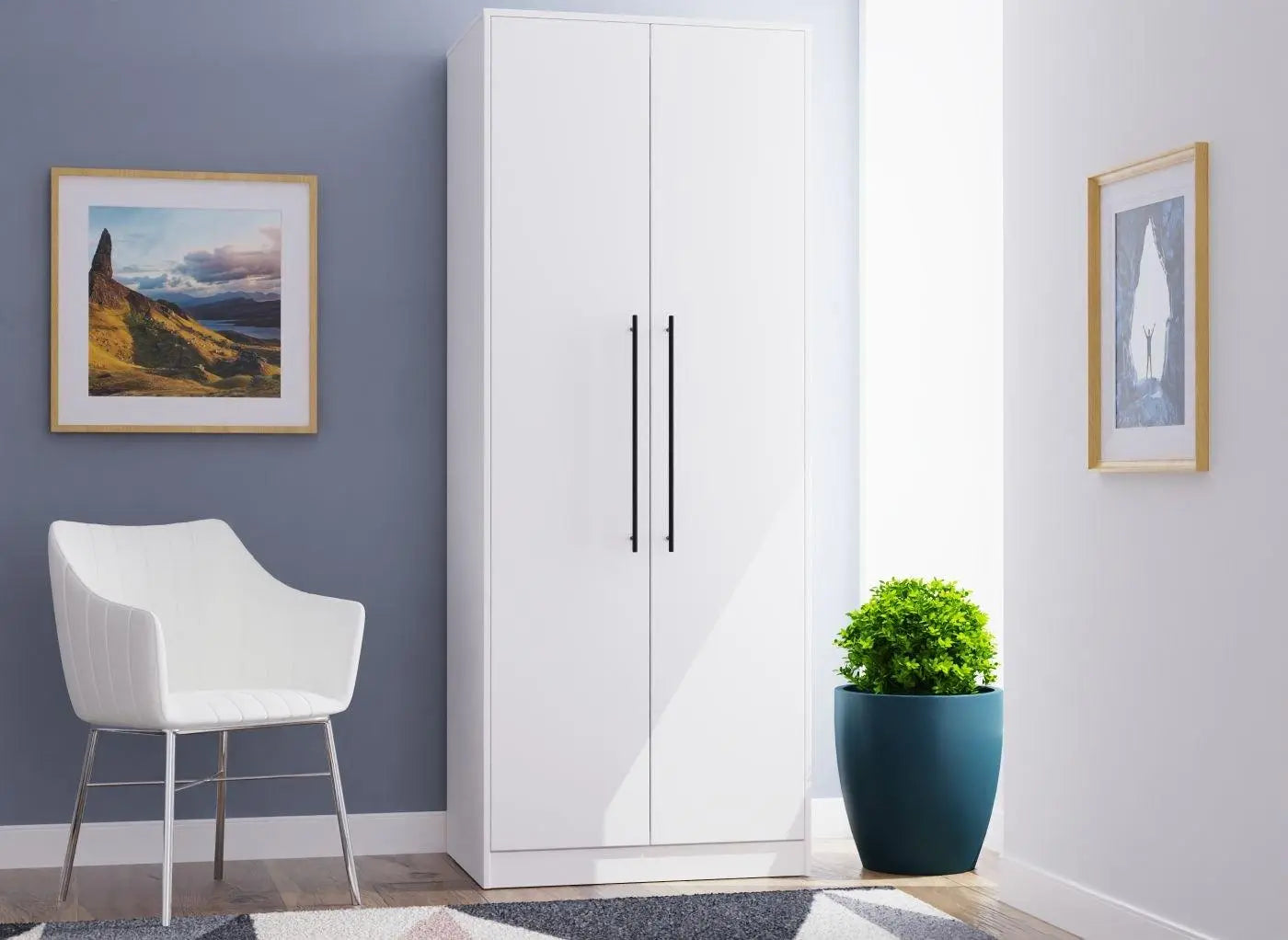 Oregon 2-Door Wardrobe - White Dreams