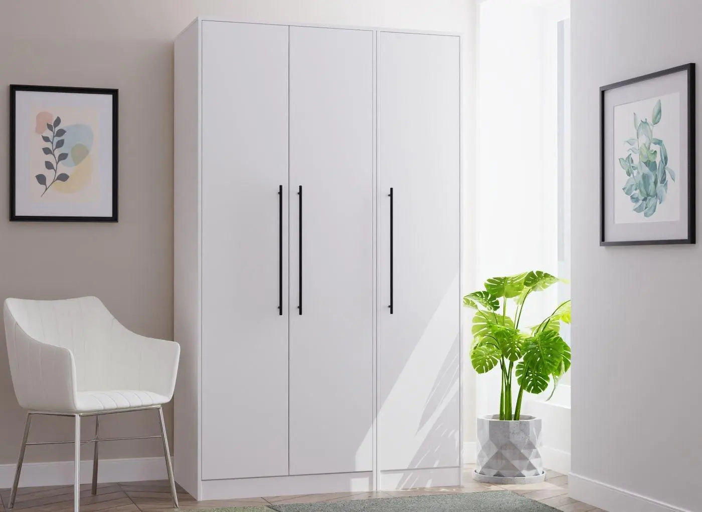 Oregon 3-Door Wardrobe - White Dreams