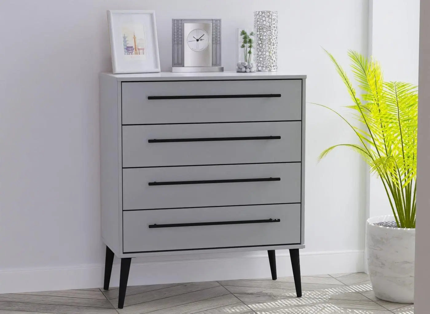 Oregon 4-Drawer Chest - Grey Dreams