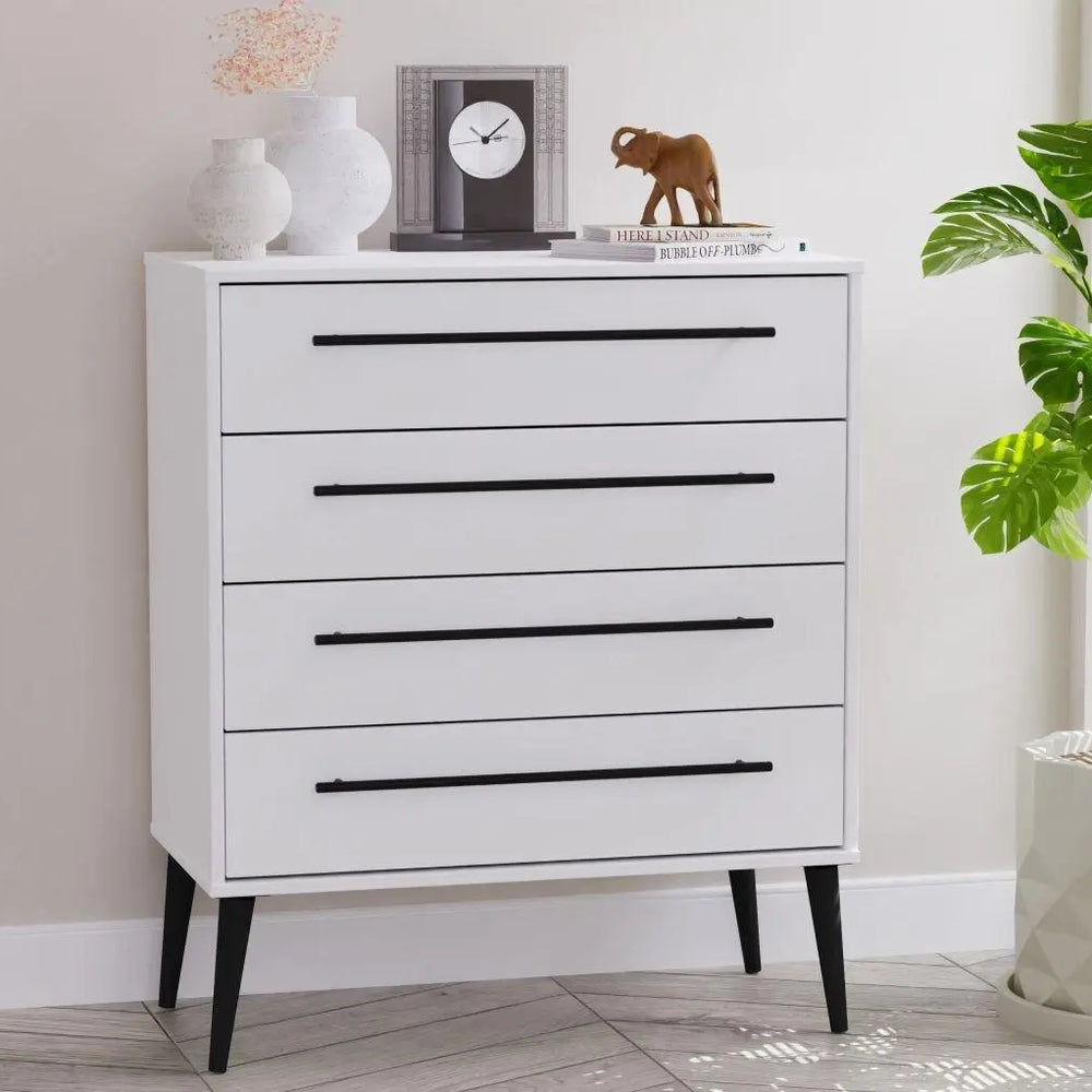 Oregon 4-Drawer Chest - White Dreams