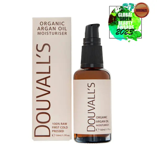Organic 1st cold pressed Argan Oil Moisturiser 50ml (For Skin, Hair & Nails) Douvalls Beauty