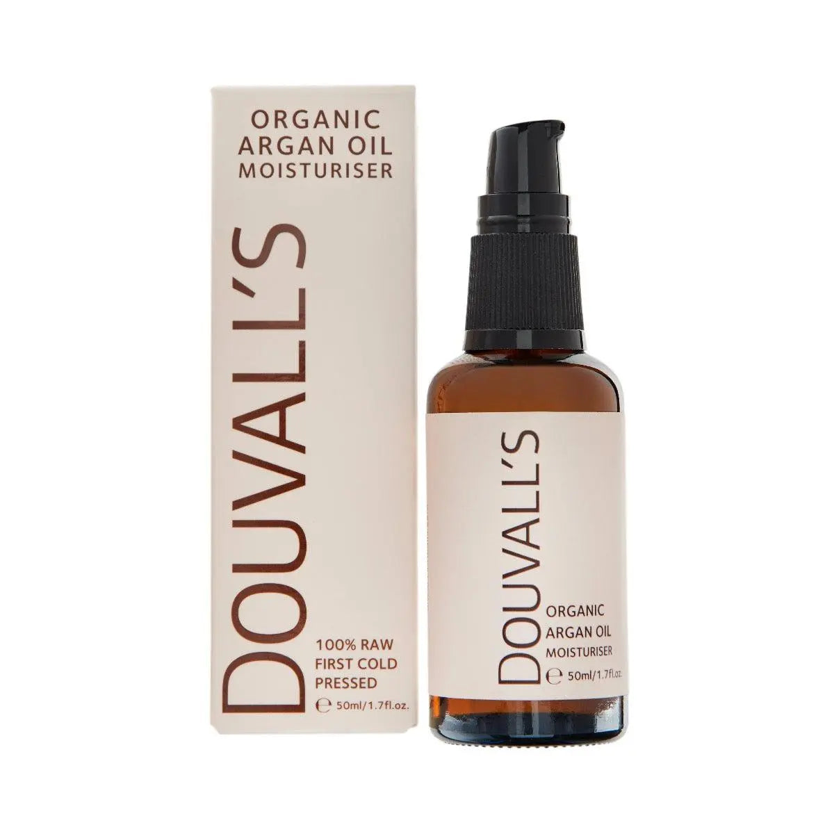 Organic 1st cold pressed Argan Oil Moisturiser 50ml (For Skin, Hair & Nails) Douvalls Beauty