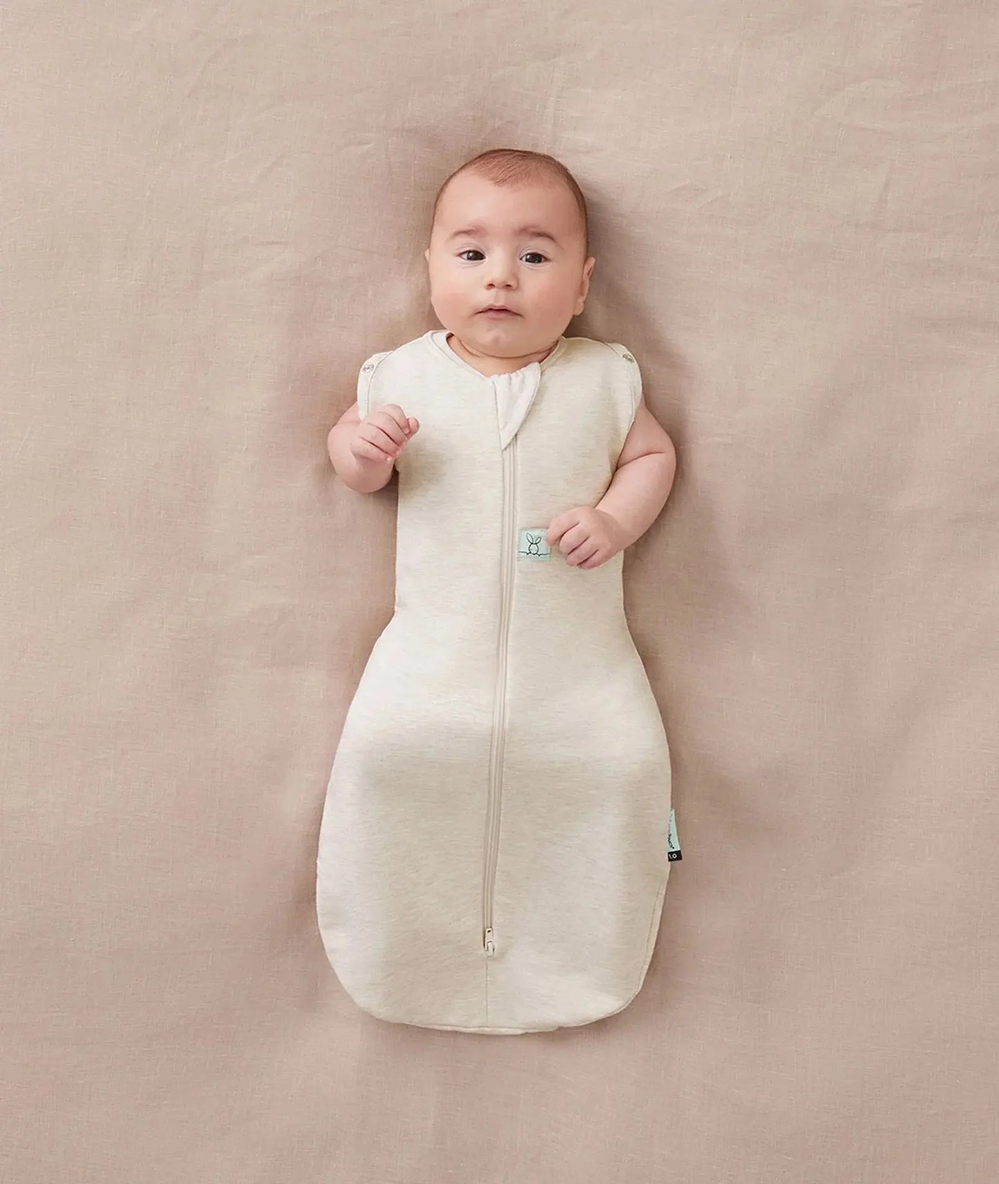 Organic All Year Cocoon Swaddle Sleeping Bag - Oatmeal 1.0 TOG ergoPouch