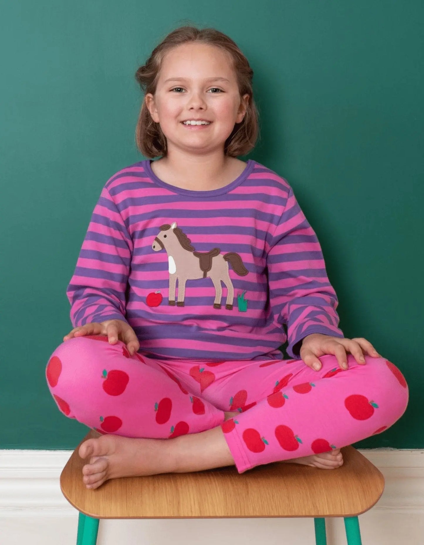 Organic Apple Print Leggings Toby Tiger