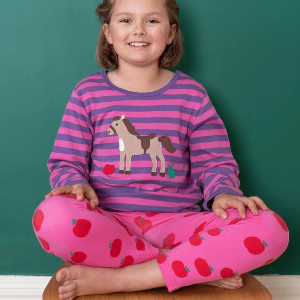 Organic Apple Print Leggings Toby Tiger
