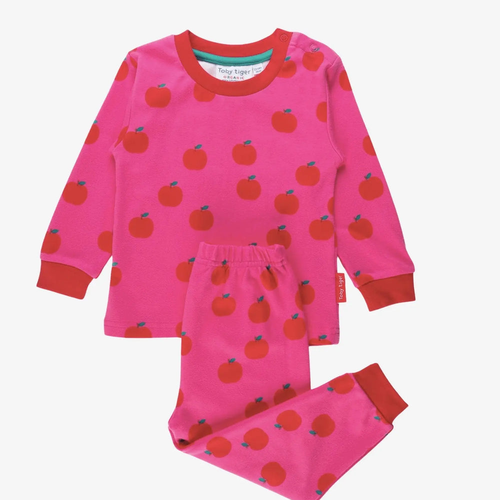 Organic Apple Print Pyjamas Toby Tiger