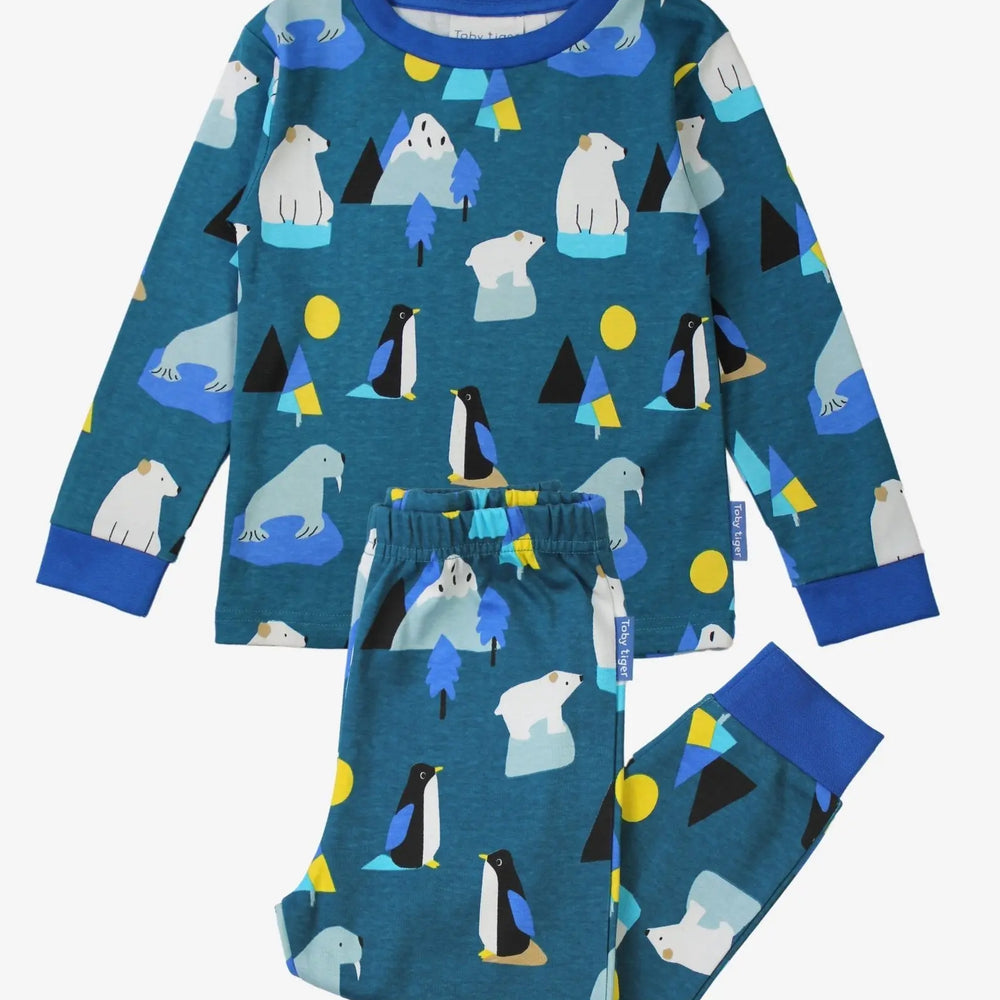 Organic Arctic Print Pyjamas Toby Tiger