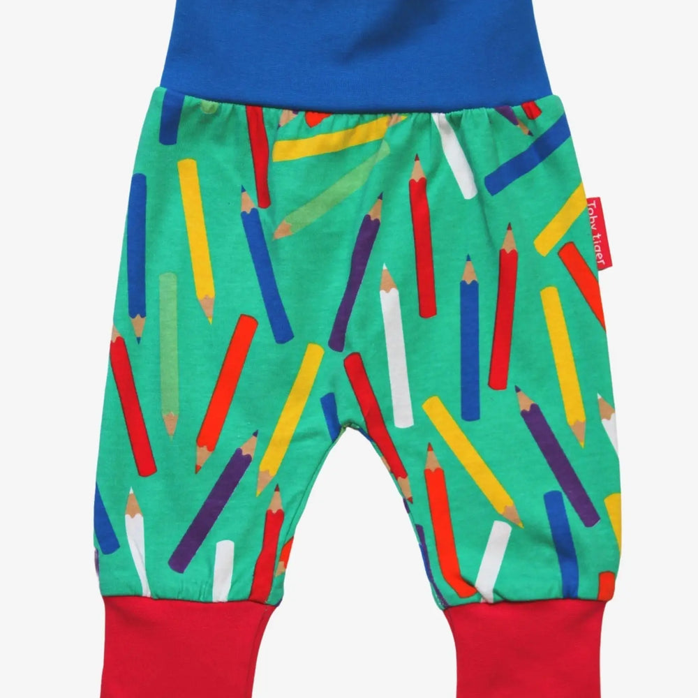 Organic Art Print Yoga Pants Toby Tiger