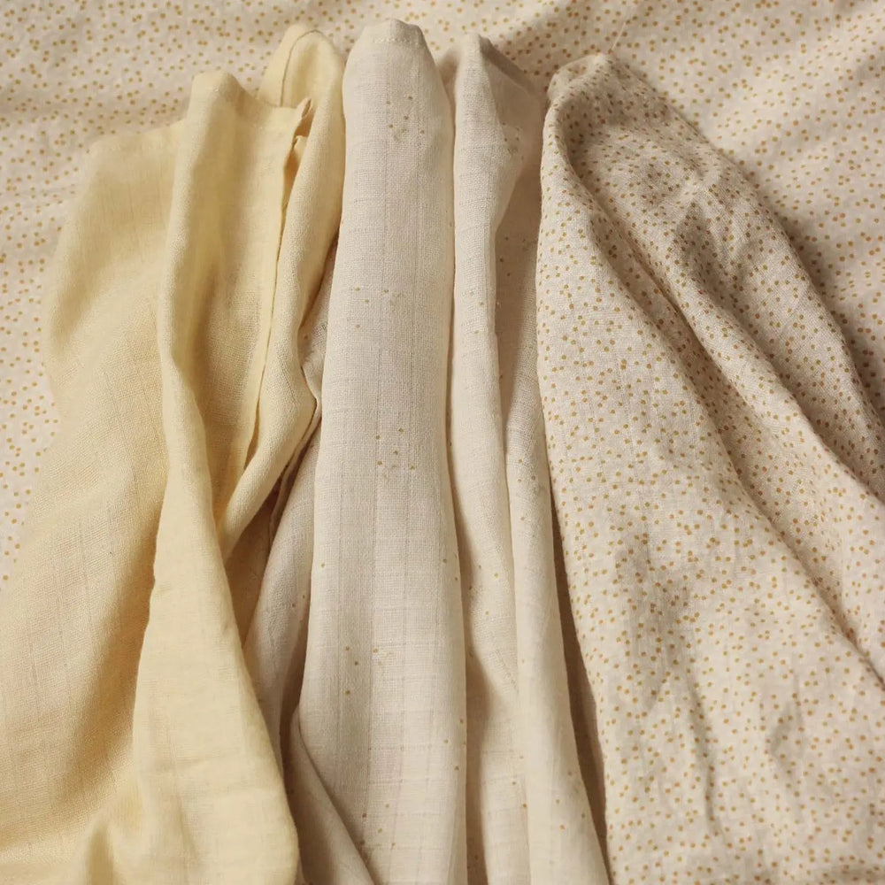 Organic Baby Muslin Squares Set of 3 - Wild Chamomile Avery Row