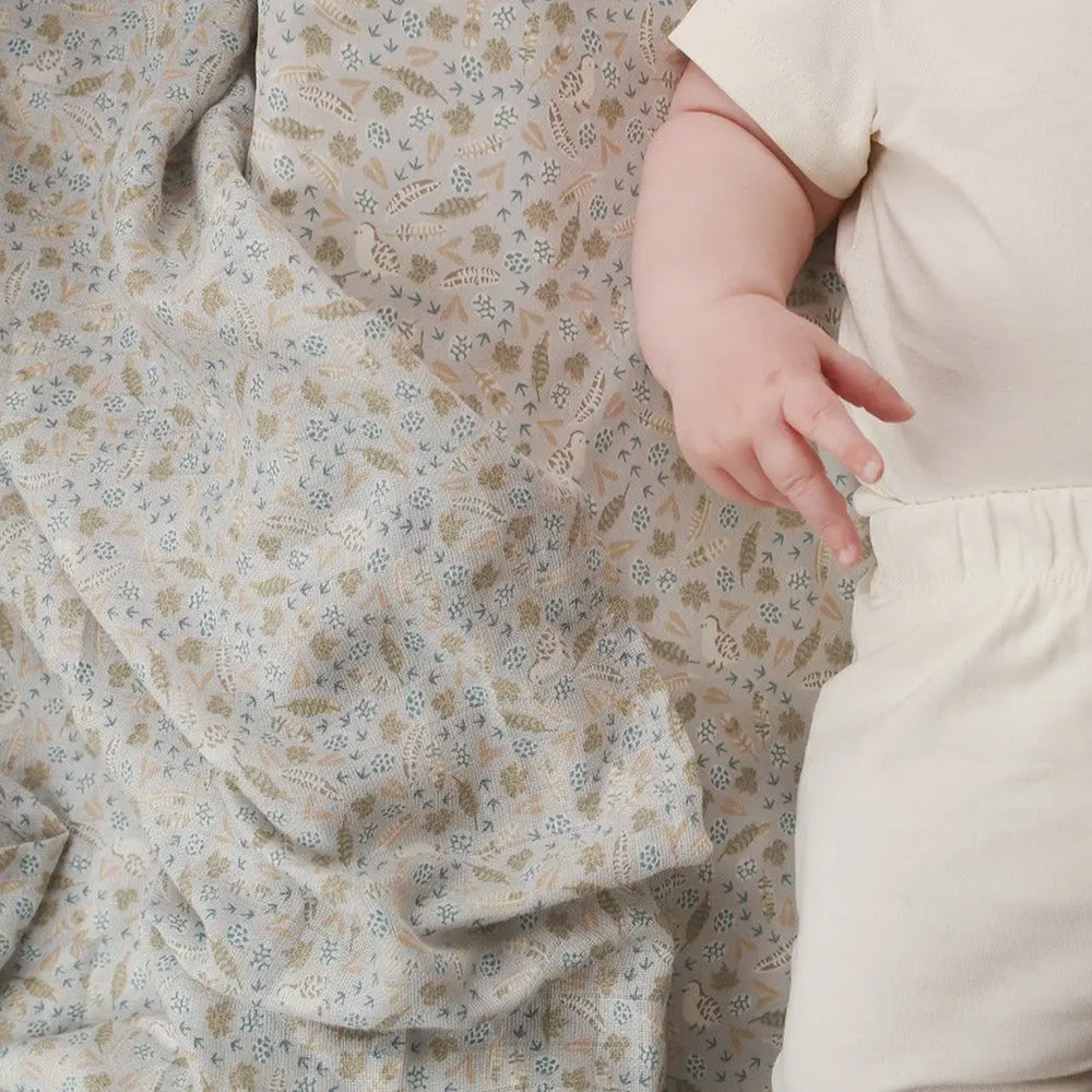 Organic Baby Muslin Swaddle - Nature Trail Avery Row
