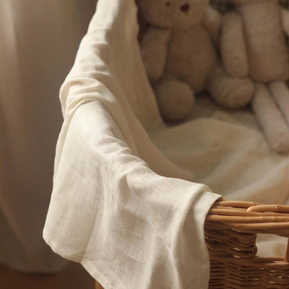 Organic Baby Muslin Swaddle - Wild Chamomile Avery Row