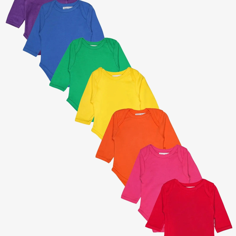 Organic Basic Long-Sleeved Baby Bodysuit Bundle Toby Tiger