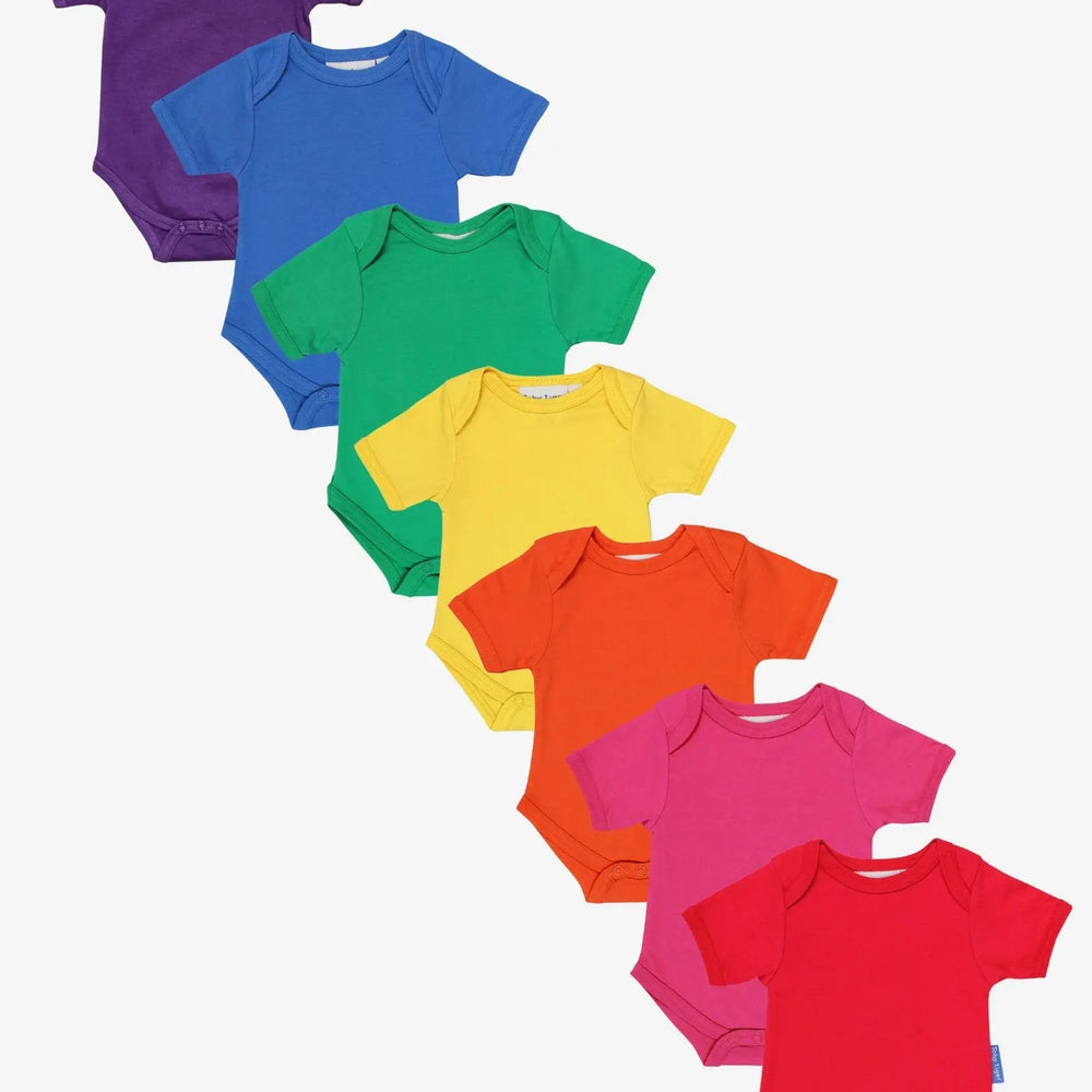 Organic Basic Short-Sleeved Baby Bodysuit Bundle Toby Tiger