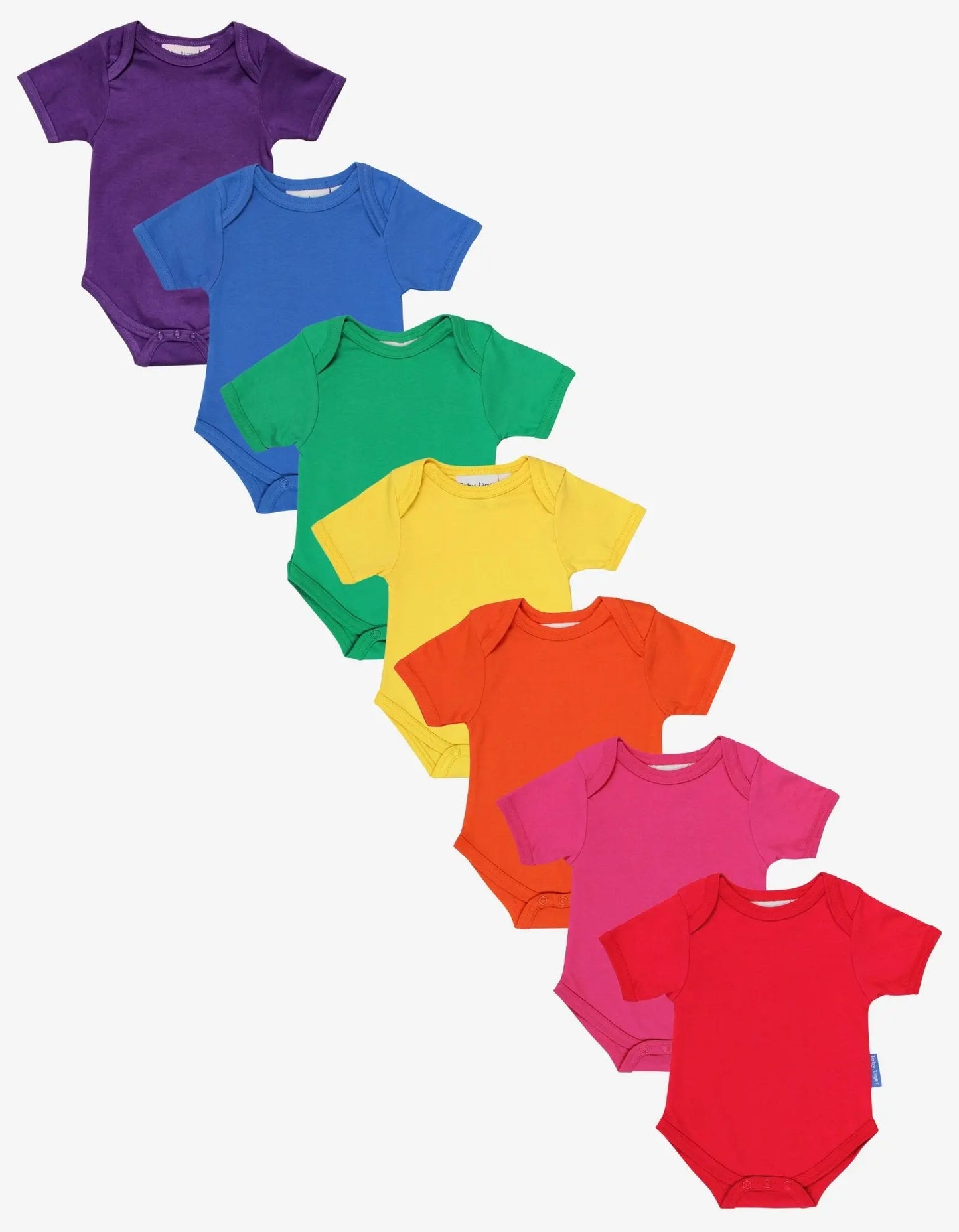 Organic Basic Short-Sleeved Baby Bodysuit Bundle Toby Tiger