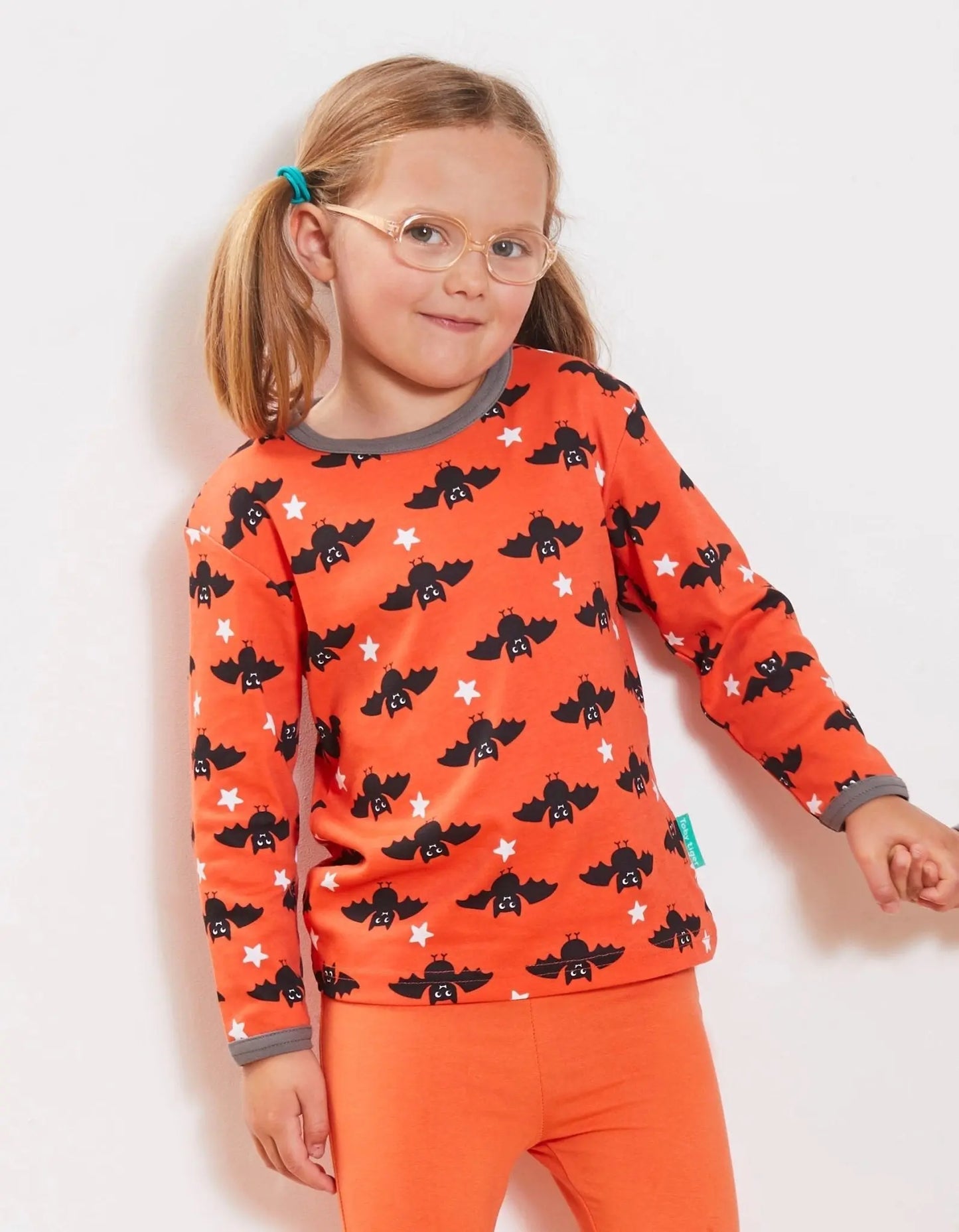 Organic Bat Print Long-Sleeved T-Shirt Toby Tiger