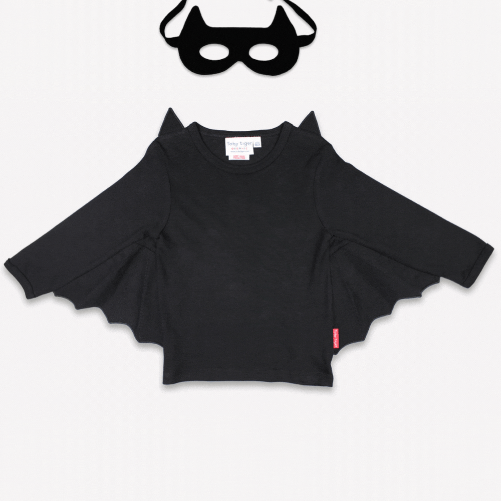 Organic Batwing T-Shirt & Mask Costume Set Toby Tiger