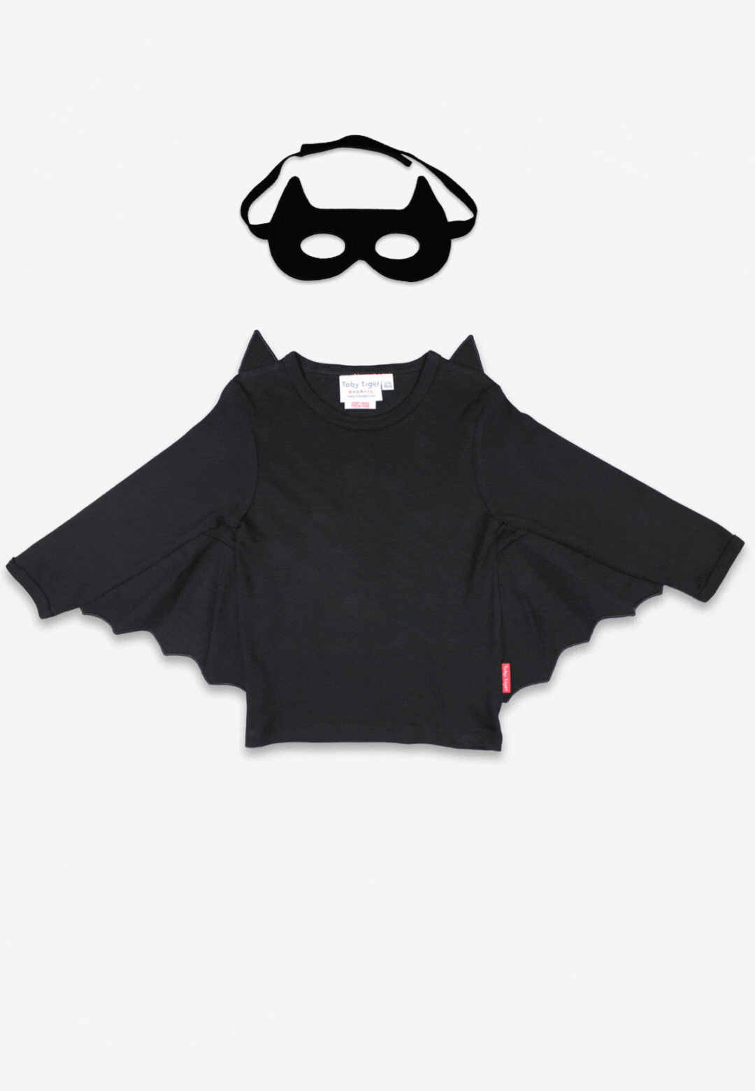 Organic Batwing T-Shirt & Mask Costume Set Toby Tiger
