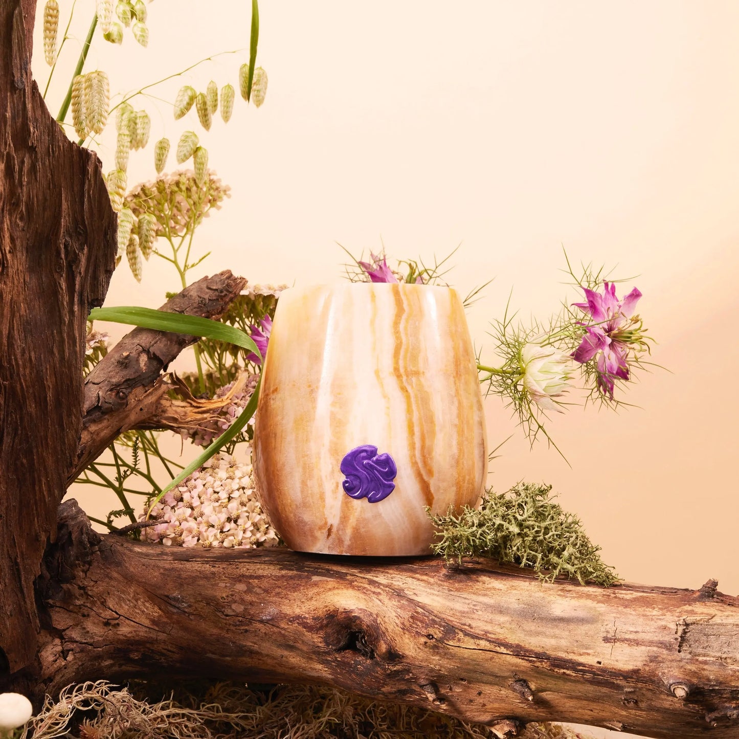 Organic Beeswax Massage + Bath Oil Candle                    225g Sacred + Wild Ltd.