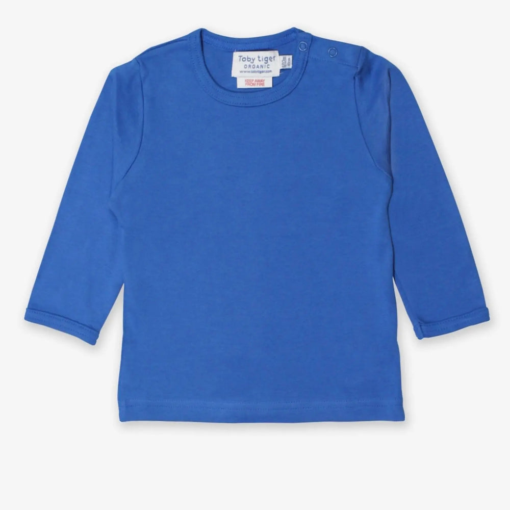 Organic Blue Basic Long-Sleeved T-Shirt Toby Tiger
