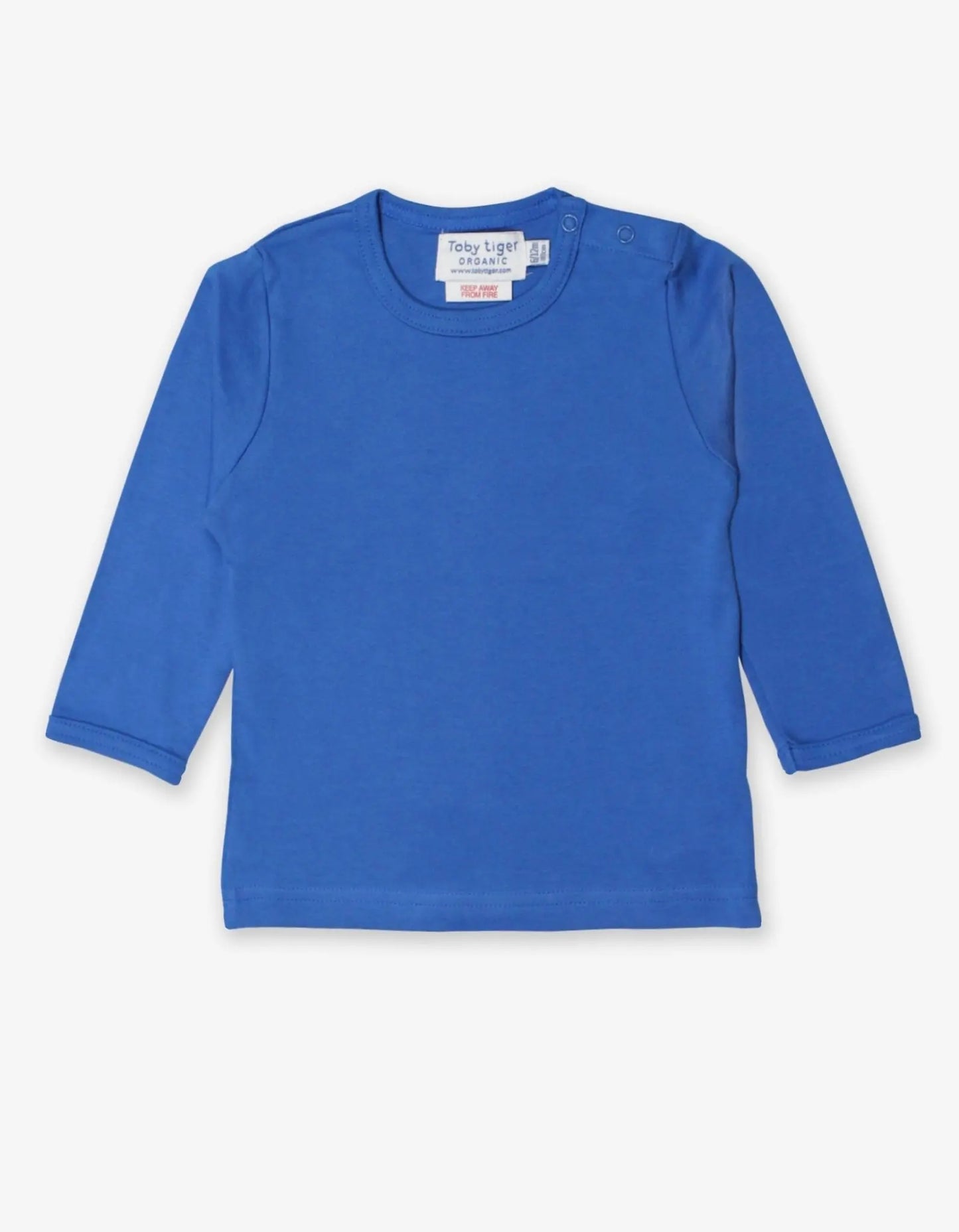 Organic Blue Basic Long-Sleeved T-Shirt Toby Tiger