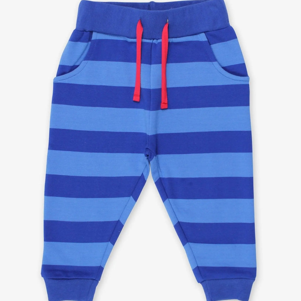 Organic Blue Blue Striped Joggers Toby Tiger