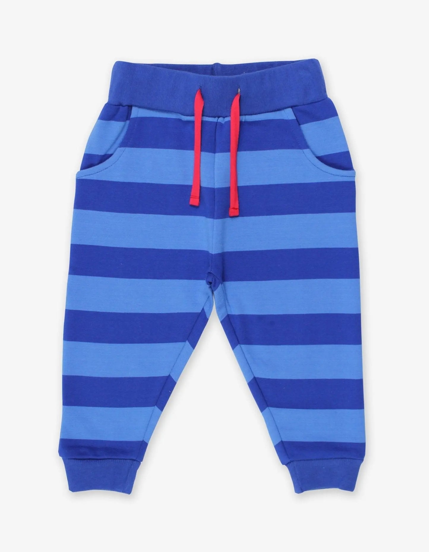 Organic Blue Blue Striped Joggers Toby Tiger