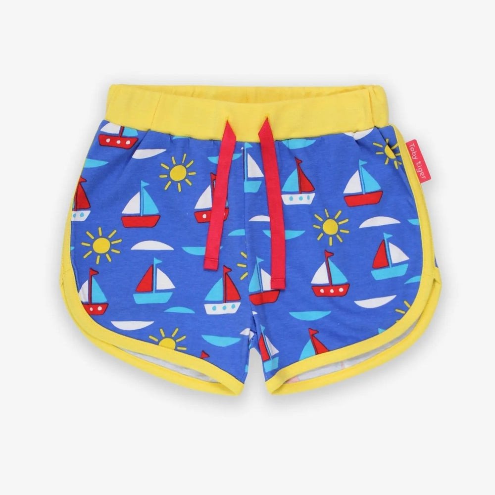 Organic Boat Print Running Shorts Toby Tiger