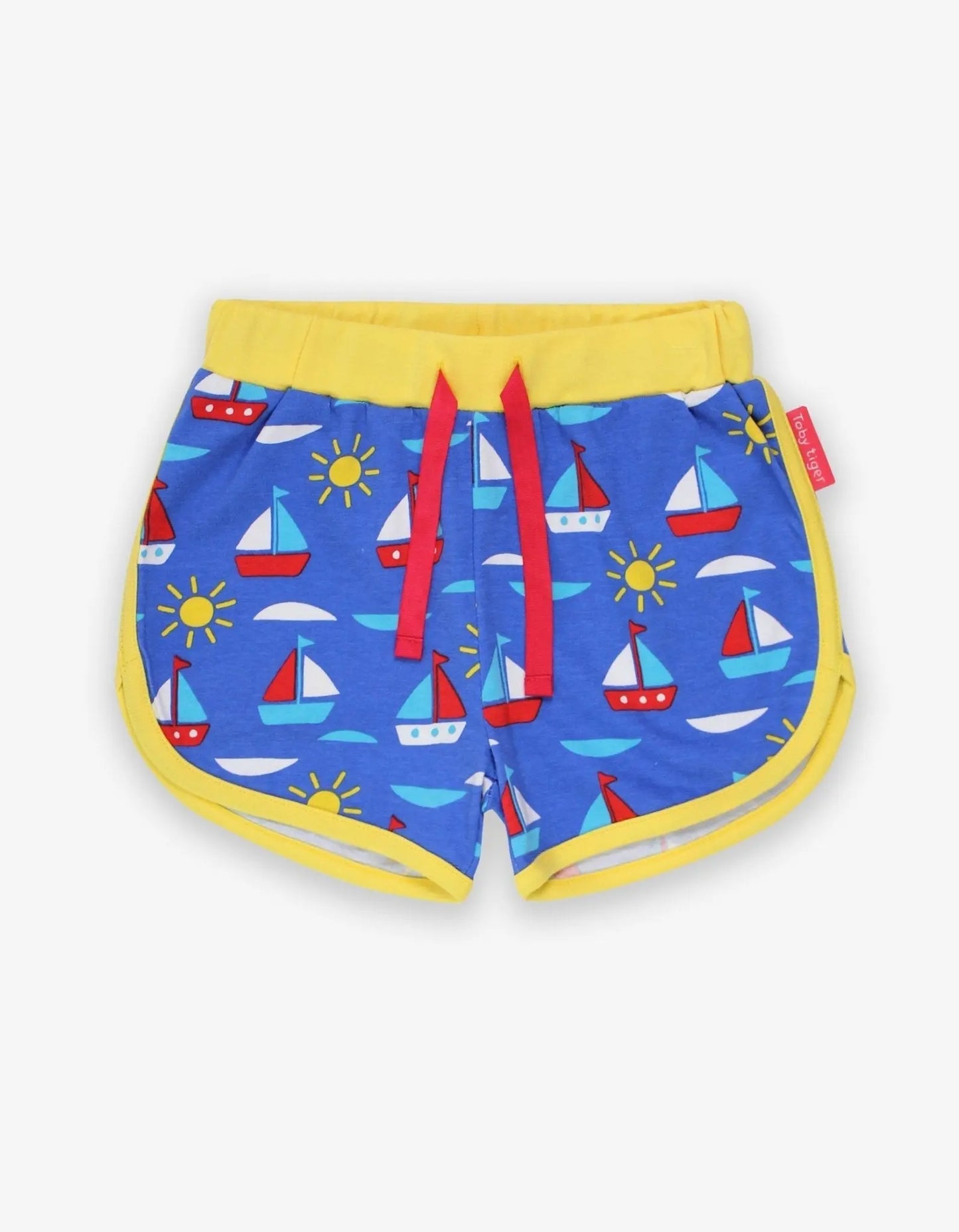 Organic Boat Print Running Shorts Toby Tiger