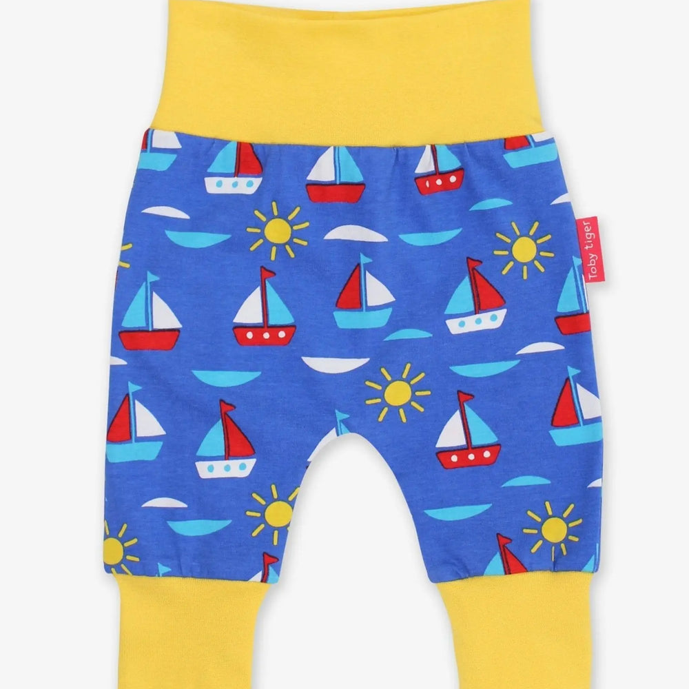 Organic Boat Print Yoga Pants Toby Tiger