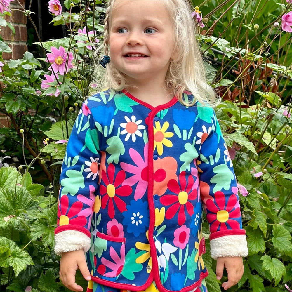 Organic Bold Floral Reversible Jacket Toby Tiger