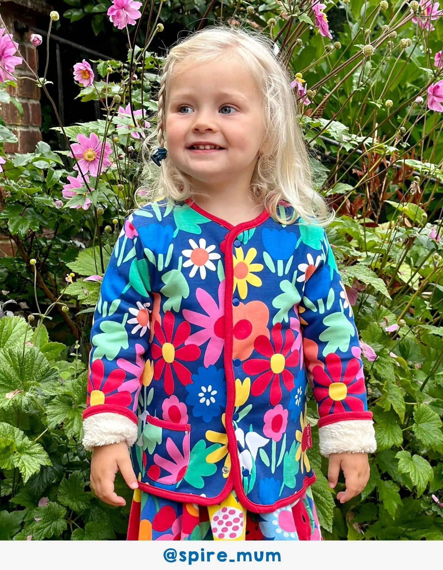 Organic Bold Floral Reversible Jacket Toby Tiger