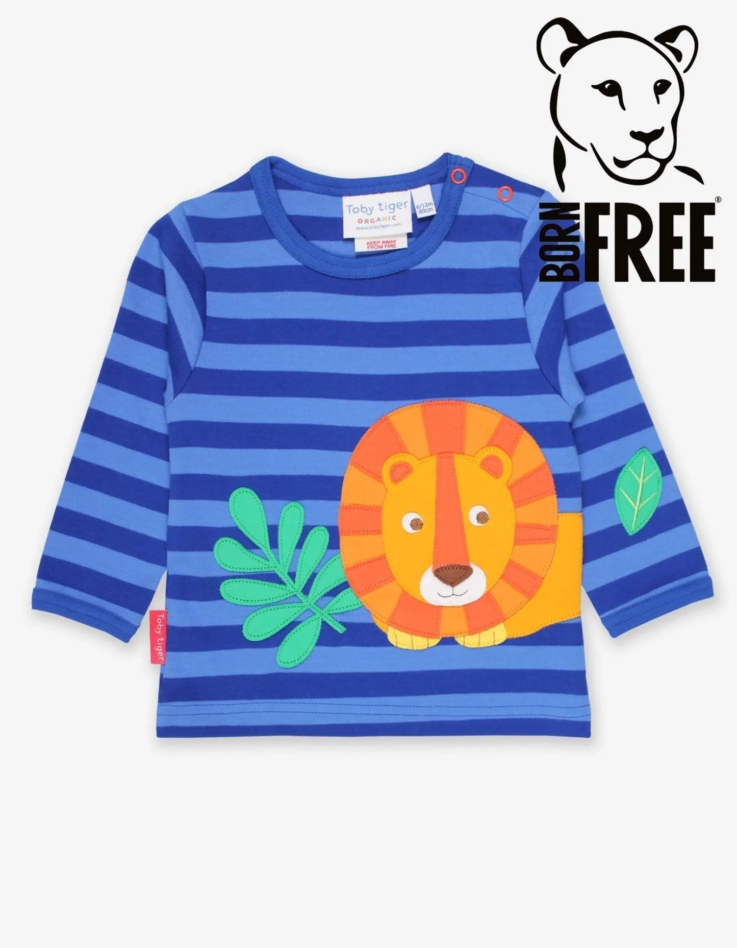 Organic Born Free Lion Applique Long-Sleeved T-Shirt Toby Tiger