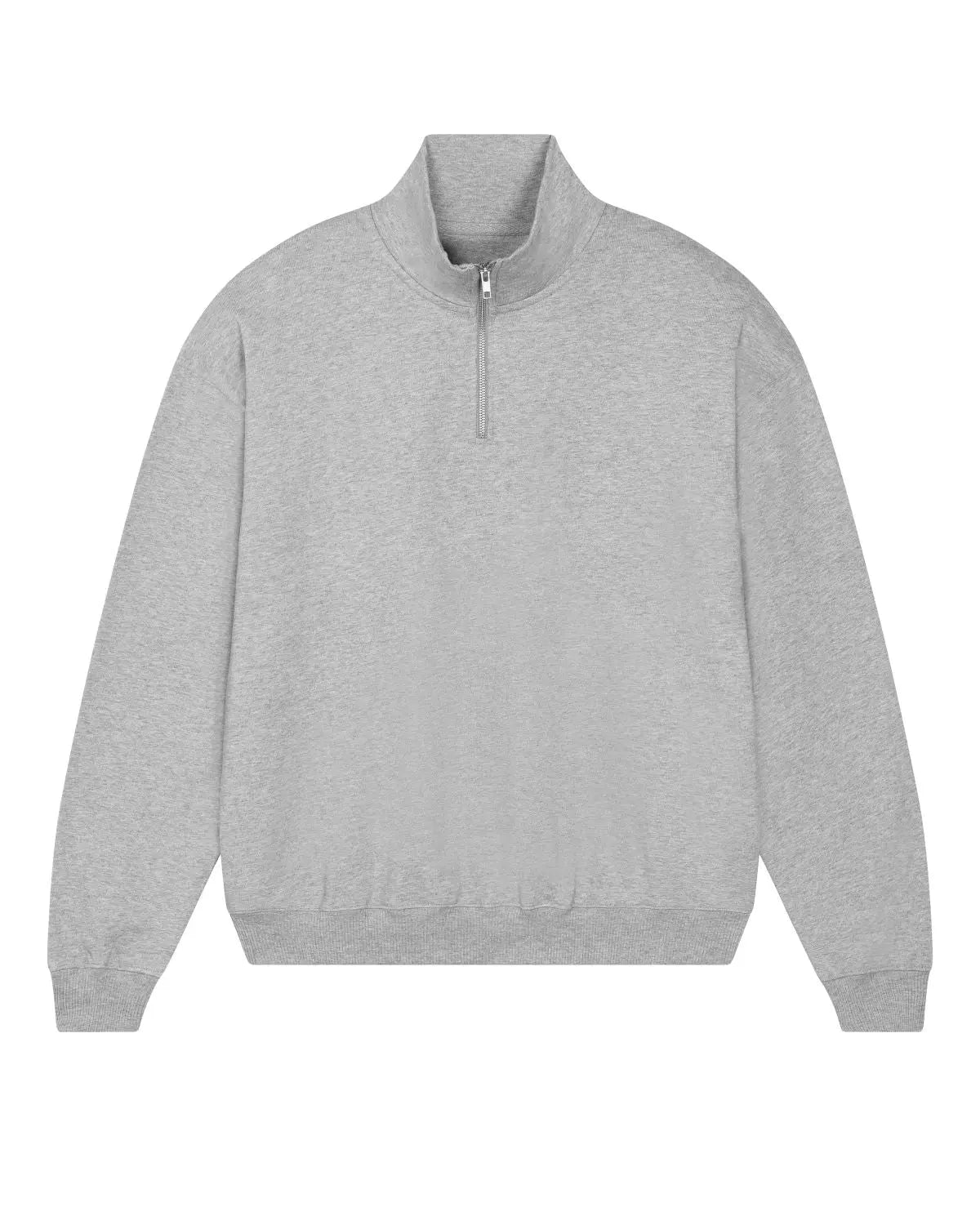 Organic Boxy Quarter Zip Sweatshirt: Unisex Earth Wardrobe