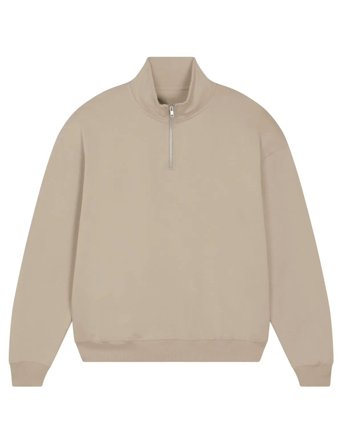 Organic Boxy Quarter Zip Sweatshirt: Unisex Earth Wardrobe