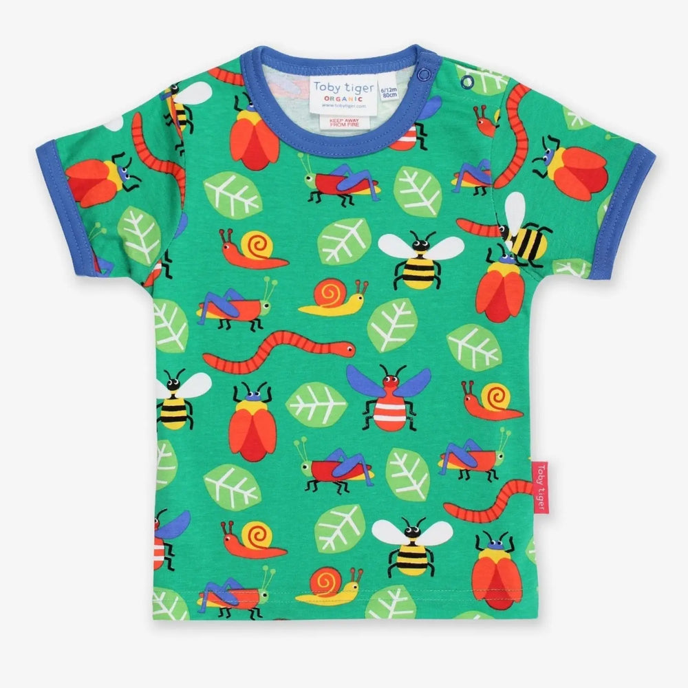 Organic Bug Print Short-Sleeved T-Shirt Toby Tiger