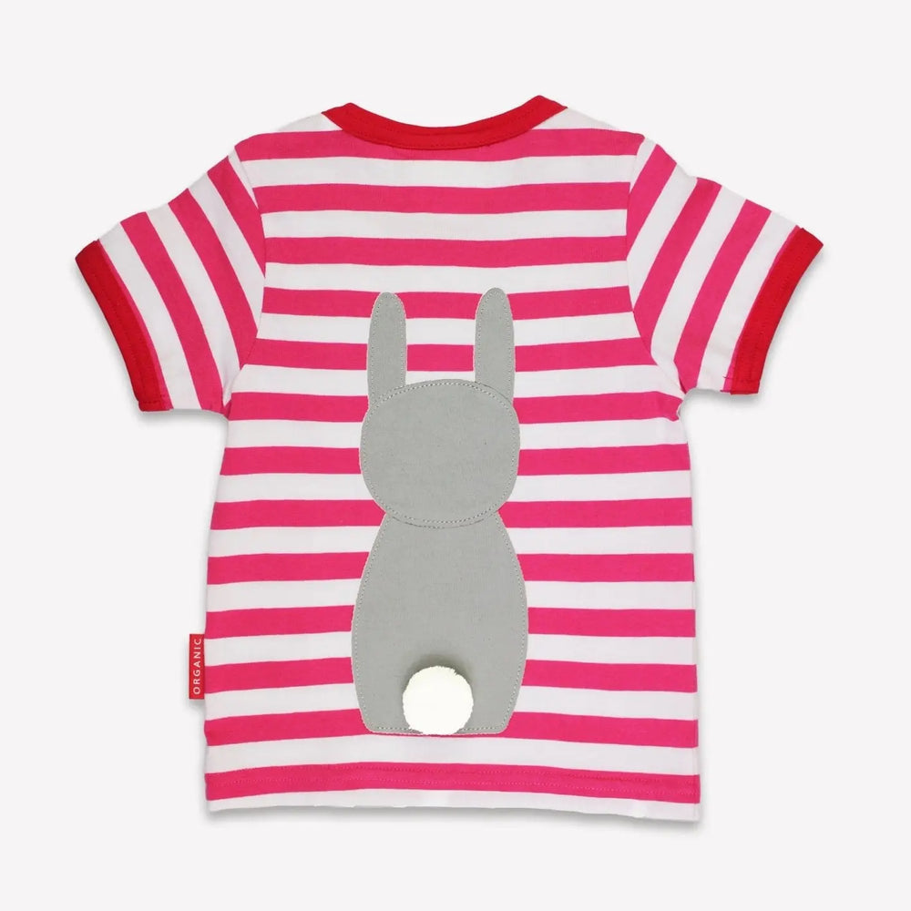 Organic Bunny Applique Short-Sleeved T-Shirt Toby Tiger